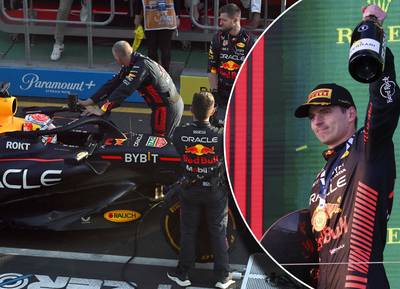 Sensatie, chaos en ‘puinhoop’, niets houdt Max Verstappen tegen