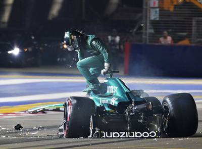 Lance Stroll mist Grand Prix van Singapore na zware crash in kwalificatie