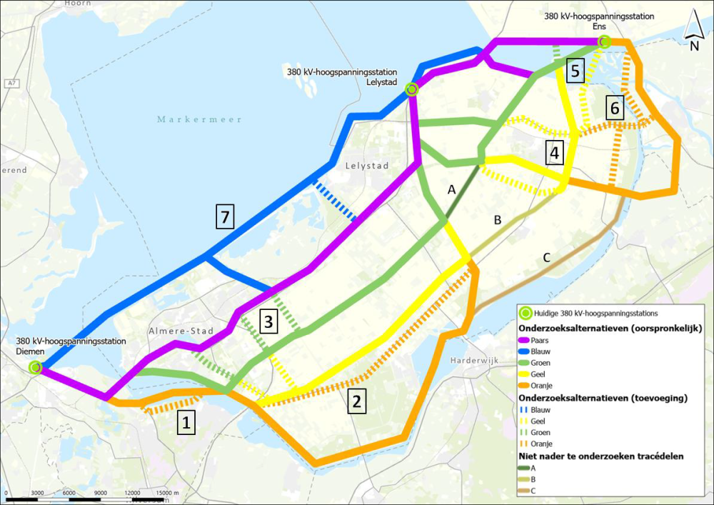 Reageren op route nieuwe hoogspanningsverbinding