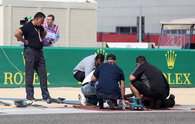 Probleemputten op Bahreins Formule 1-circuit volgestort met beton