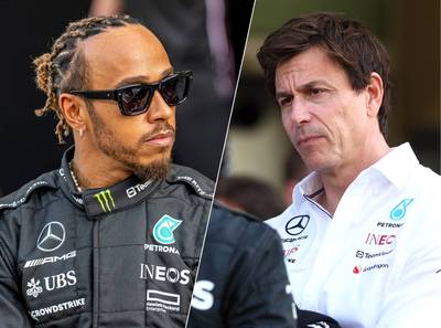 Toto Wolff lijkt niet rouwig om vertrek Lewis Hamilton: ‘Vraag hem maar waarom hij van gedachten is veranderd’