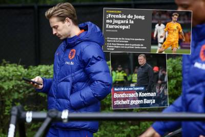 Buitenlandse media over blessure Frenkie de Jong en ‘ontploffende Koeman’: ‘Harde klap voor Oranje’