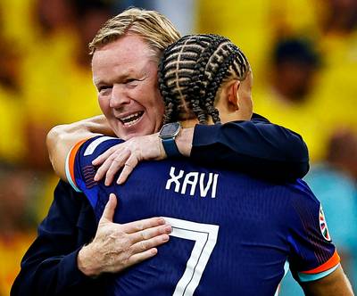 Ronald Koeman vond Xavi Simons beste speler van het veld: ‘Drive, positiekiezen en agressie in duels’