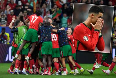 Portugal na penalty’s naar kwartfinale EK ondanks pijnlijk moment voor huilende Cristiano Ronaldo: ‘Vreugde en verdriet’