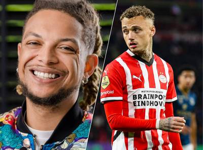 PSV-aanvaller Noa Lang maakt track met rapper Ronnie Flex