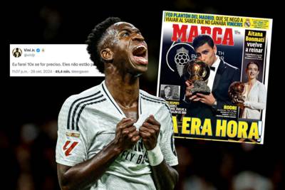 Boze Vinicius laat van zich horen na boycotten Ballon d’Or-gala: ‘Ik doe dit tien keer als het moet’