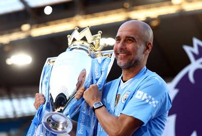 Succestrainer Pep Guardiola verlengt contract bij Man City: ‘Zijn honger naar succes is onverzadigbaar’